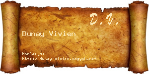 Dunay Vivien névjegykártya